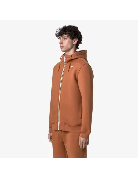 K-Way \ Felpa Giacca Uomo Rainer Scuba Stretch Arancione Scuro Prezzo 150,00