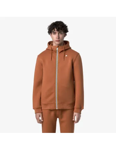 K-Way \ Felpa Giacca Uomo Rainer Scuba Stretch Arancione Scuro Prezzo 150,00