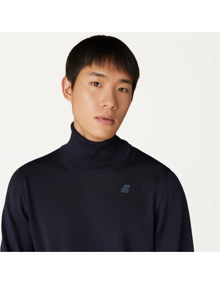 K-Way \ Maglia Collo Alto Uomo Henry Blu Scuro Prezzo 140,00