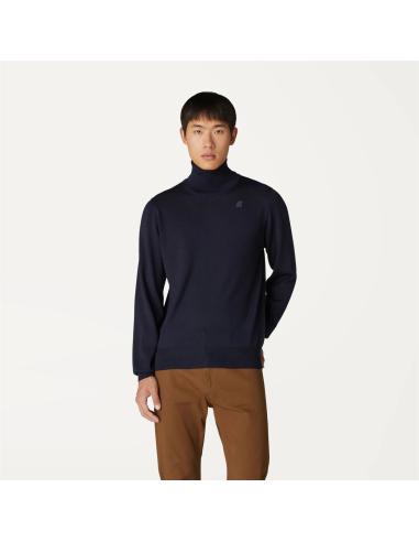 K-Way \ Maglia Collo Alto Uomo Henry Blu Scuro Prezzo 140,00
