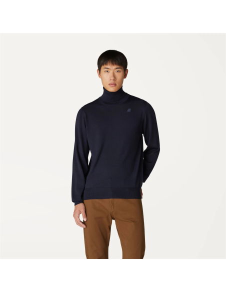 K-Way \ Maglia Collo Alto Uomo Henry Blu Scuro Prezzo 140,00