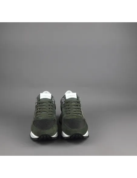 Philippe Model \ Sneakers Uomo New Tropez Camoscio Tela Verde Militare Prezzo 295,00