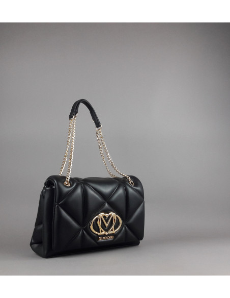 Love Moschino \ Borsa A Spalla Donna Pu Nero Prezzo 199,00