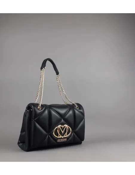 Love Moschino \ Borsa A Spalla Donna Pu Nero Prezzo 199,00