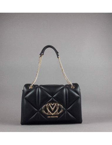 Love Moschino \ Borsa A Spalla Donna Pu Nero Prezzo 199,00