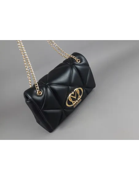 Love Moschino \ Borsa A Spalla Donna Pu Nero Prezzo 199,00