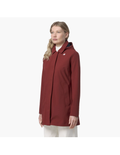 K-Way \ Giubbino Donna Mathy Bonded Nylon Rosso Pompeano Prezzo 350,00