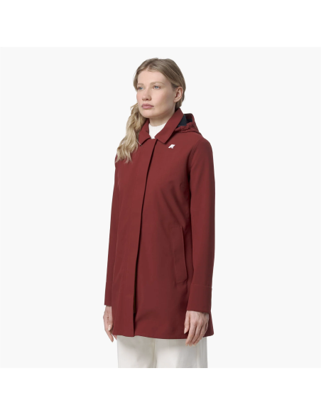 K-Way \ Giubbino Donna Mathy Bonded Nylon Rosso Pompeano Prezzo 350,00