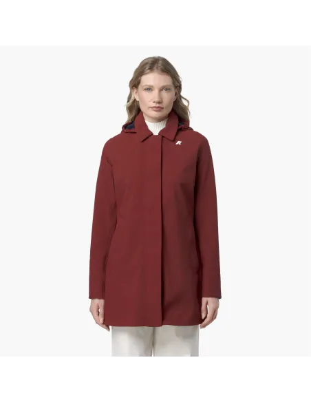 K-Way \ Giubbino Donna Mathy Bonded Nylon Rosso Pompeano Prezzo 350,00