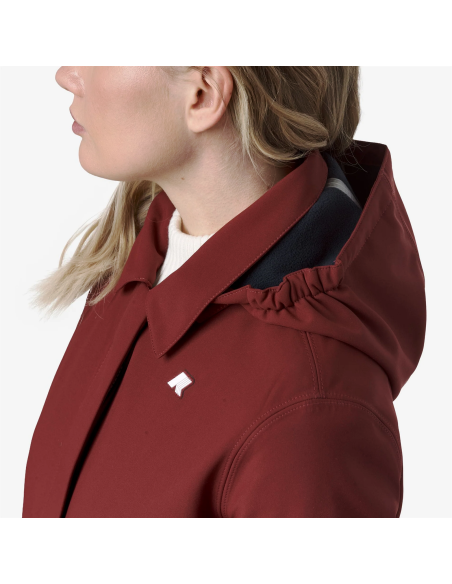 K-Way \ Giubbino Donna Mathy Bonded Nylon Rosso Pompeano Prezzo 350,00