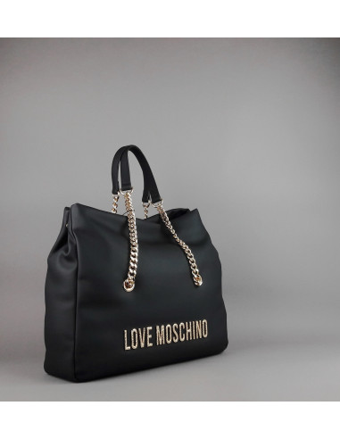 Love Moschino \ Borsa A Spalla Donna Pu Nero Prezzo 220,00