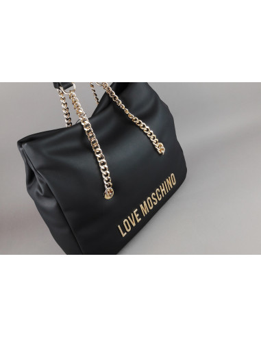 Love Moschino \ Borsa A Spalla Donna Pu Nero Prezzo 220,00
