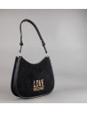 Love Moschino \ Borsa A Spalla Donna Velour Pu Nero Prezzo 210,00