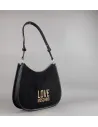 Love Moschino \ Borsa A Spalla Donna Velour Pu Nero Prezzo 210,00