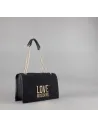 Love Moschino \ Borsa A Spalla Donna Velour Pu Nero Prezzo 199,00