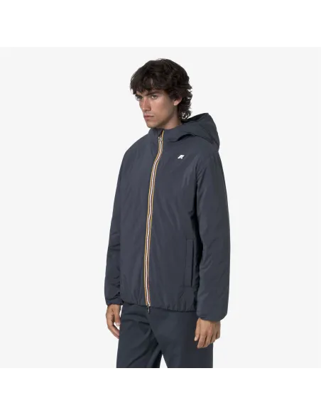 K-Way \ Giubbino Uomo Jack Plain Nylon Blu Grigio Prezzo 250,00