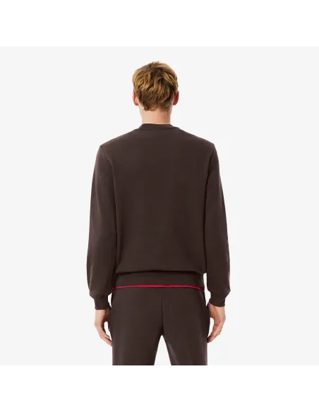 Lacoste \ Felpa Uomo Girocollo Misto Cotone Marrone Scuro Prezzo 135,00