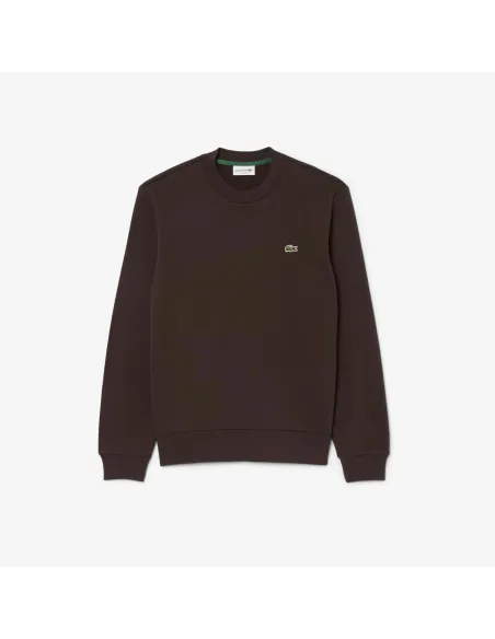 Lacoste \ Felpa Uomo Girocollo Misto Cotone Marrone Scuro Prezzo 135,00