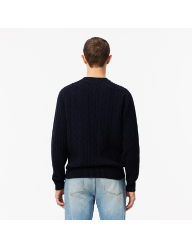 Lacoste \ Maglia Uomo Lana Con Trecce Blu Scuro Prezzo 175,00