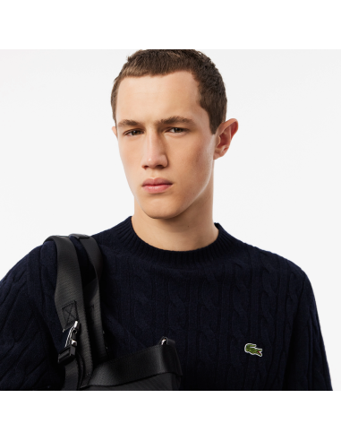 Lacoste \ Maglia Uomo Lana Con Trecce Blu Scuro Prezzo 175,00