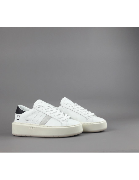 D.A.T.E. \ Sneakers Hill Low Platform Donna Pelle Bianco Prezzo 185,00