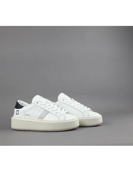 D.A.T.E. \ Sneakers Hill Low Platform Donna Pelle Bianco Prezzo 185,00