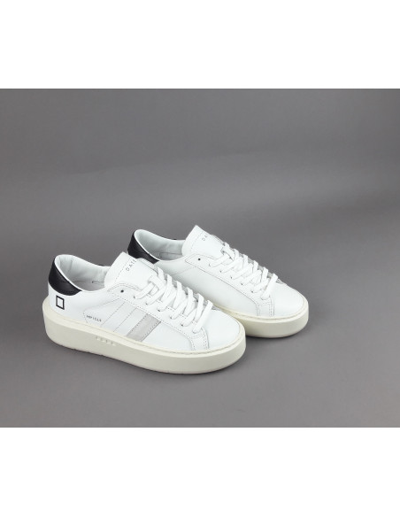 D.A.T.E. \ Sneakers Hill Low Platform Donna Pelle Bianco Prezzo 185,00