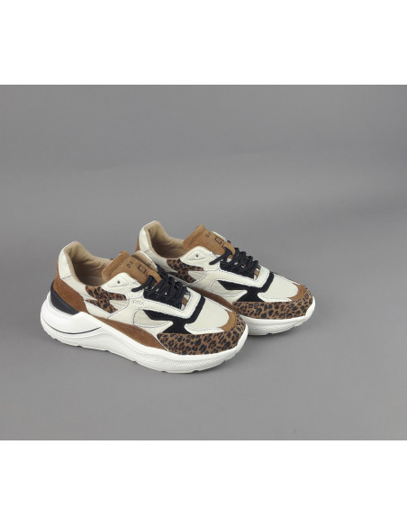 D.A.T.E. \ Sneakers Fuga Donna Camoscio Tela Marrone Prezzo 215,00