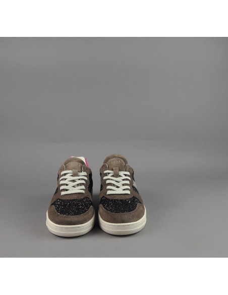 D.A.T.E. \ Sneakers Court Donna Camoscio E Glitter Marrone Prezzo 175,00