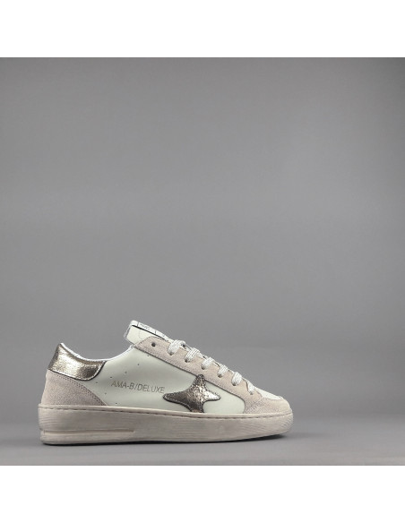 Ama Brand \ Sneakers Donna Slam Camoscio E Pelle Nude Prezzo 205,00