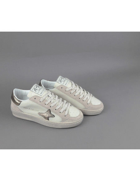 Ama Brand \ Sneakers Donna Slam Camoscio E Pelle Nude Prezzo 205,00