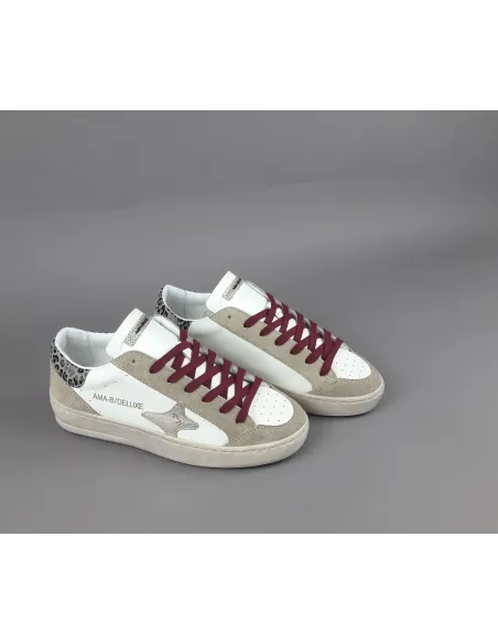 Ama Brand \ Sneakers Donna Slam Camoscio E Pelle Beige Prezzo 200,00