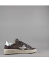 Ama Brand \ Sneakers Donna Slam Pelle Marrone Scuro Prezzo 210,00