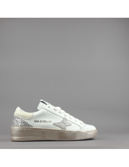 Ama Brand \ Sneakers Donna Slam Pelle Bianco Prezzo 200,00