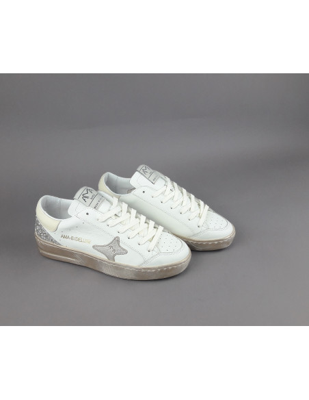 Ama Brand \ Sneakers Donna Slam Pelle Bianco Prezzo 200,00