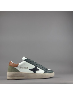 Ama Brand \ Sneakers Uomo Slam Pelle Verde Scuro Bianco Prezzo 205,00