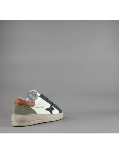 Ama Brand \ Sneakers Uomo Slam Pelle Verde Scuro Bianco Prezzo 205,00