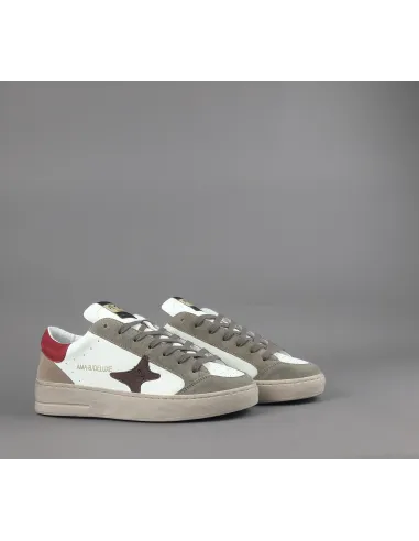 Ama Brand \ Sneakers Uomo Slam Pelle E Camoscio Verde Militare Tenue Prezzo 205,00