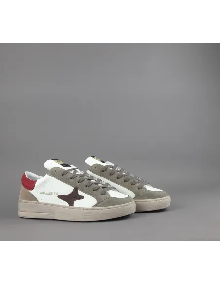 Ama Brand \ Sneakers Uomo Slam Pelle E Camoscio Verde Militare Tenue Prezzo 205,00