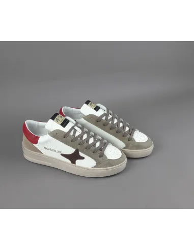 Ama Brand \ Sneakers Uomo Slam Pelle E Camoscio Verde Militare Tenue Prezzo 205,00