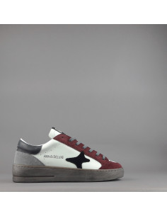 Ama Brand \ Sneakers Uomo Slam Pelle E Camoscio Bordeaux Prezzo 205,00