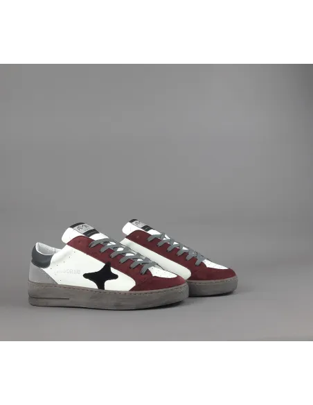 Ama Brand \ Sneakers Uomo Slam Pelle E Camoscio Bordeaux Prezzo 205,00