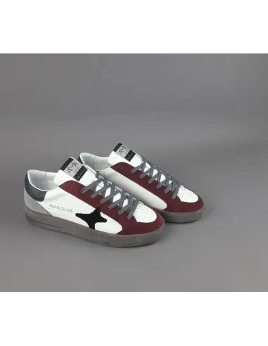 Ama Brand \ Sneakers Uomo Slam Pelle E Camoscio Bordeaux Prezzo 205,00