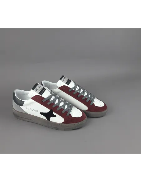 Ama Brand \ Sneakers Uomo Slam Pelle E Camoscio Bordeaux Prezzo 205,00