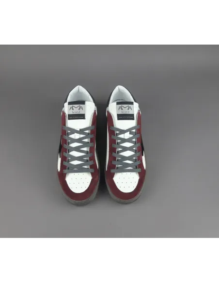 Ama Brand \ Sneakers Uomo Slam Pelle E Camoscio Bordeaux Prezzo 205,00