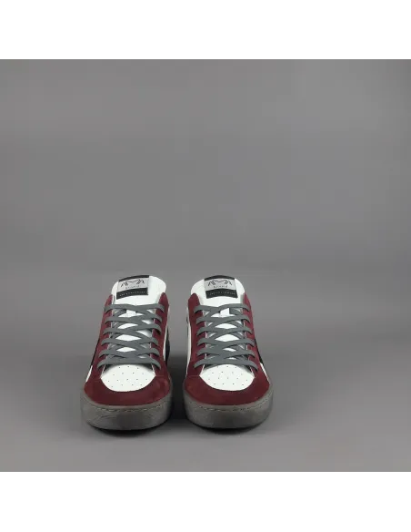 Ama Brand \ Sneakers Uomo Slam Pelle E Camoscio Bordeaux Prezzo 205,00