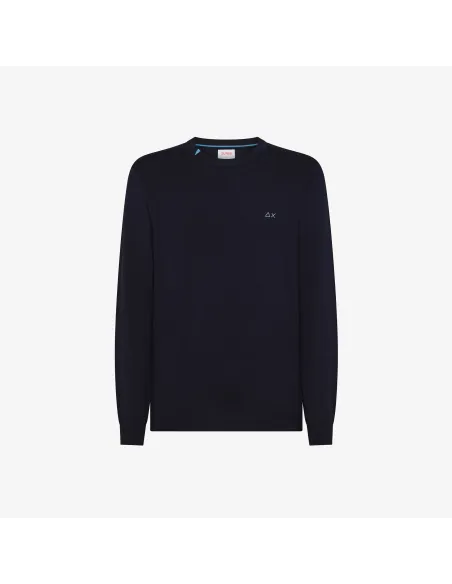 Sun 68 \ Maglia Uomo Misto Lana Blu Scuro Prezzo 100,00