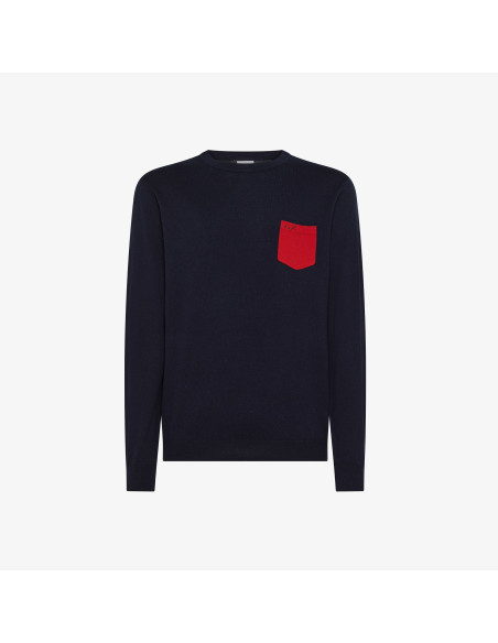 Sun 68 \ Maglia Uomo Misto Lana Blu Scuro Prezzo 120,00