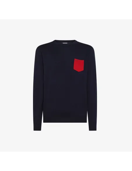 Sun 68 \ Maglia Uomo Misto Lana Blu Scuro Prezzo 120,00