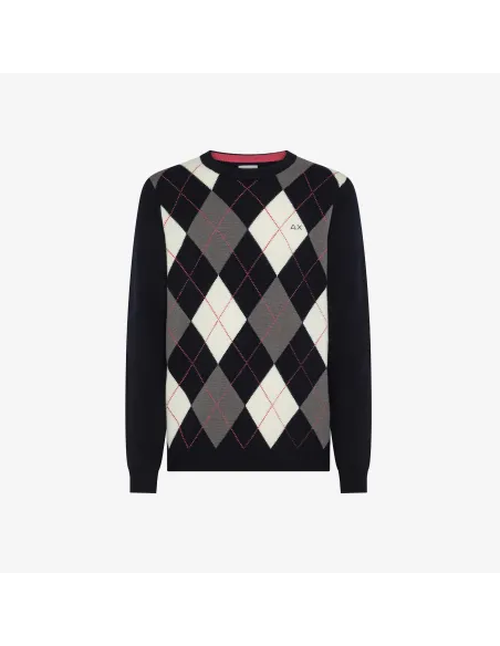 Sun 68 \ Maglia Uomo Misto Lana Blu Scuro Prezzo 150,00